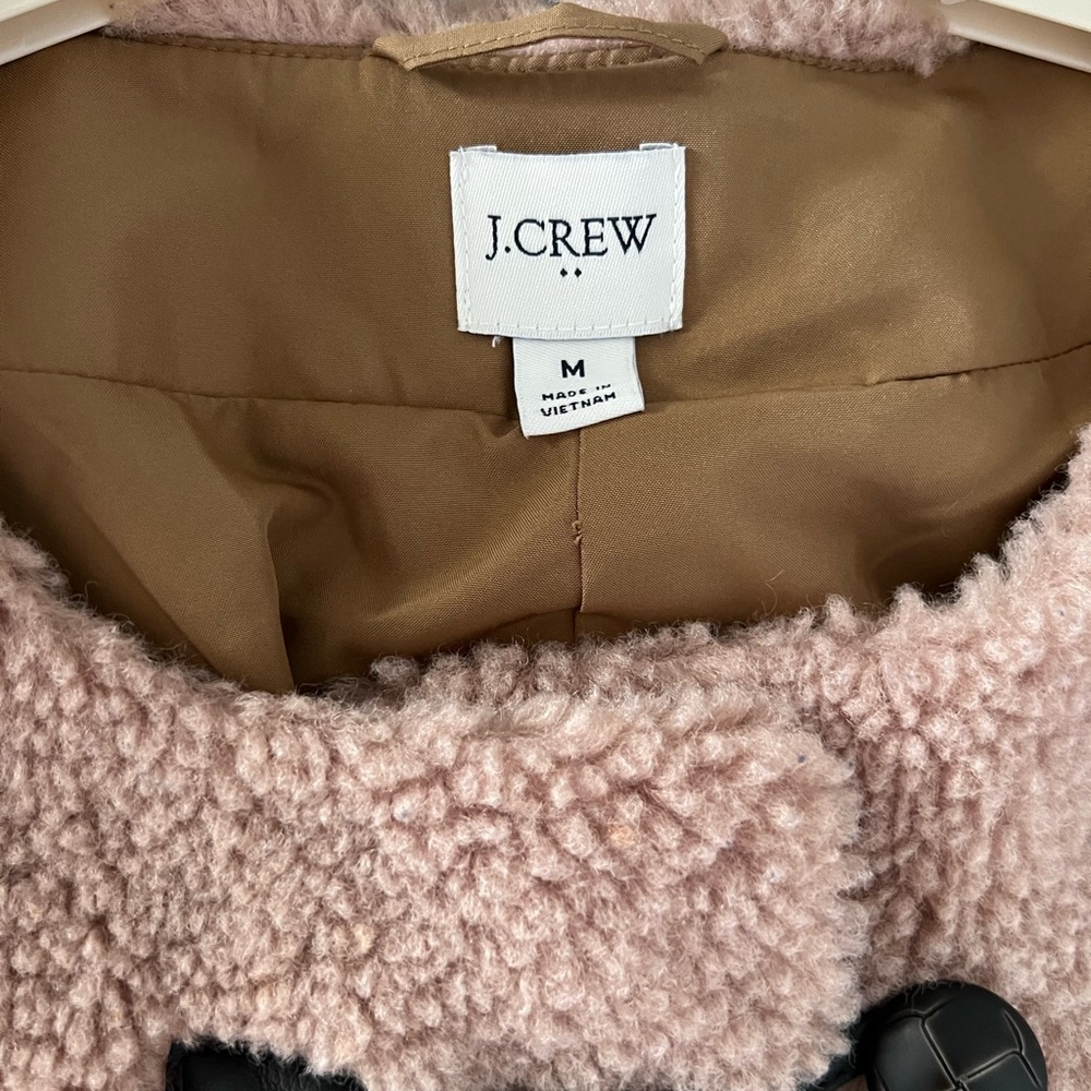 J. Crew Sherpa Toggle Coat in Cashew Teddy - Picture 3 of 4